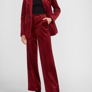 Beautiful red velvet woman’s suit